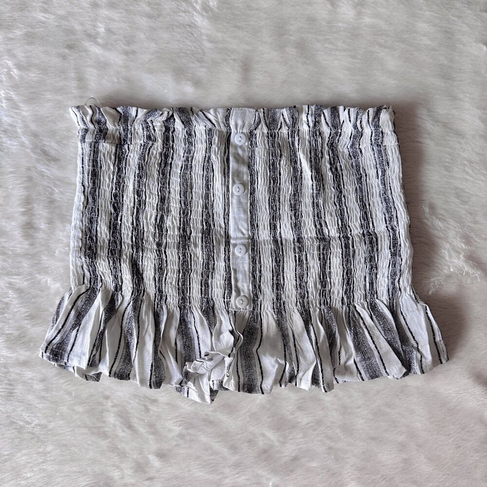 ETOPHE STUDIOS Strapless Smocked Crop Top